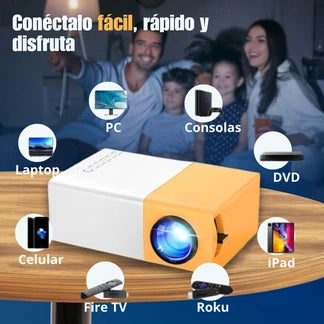 Mini Proyector LED VisionGo™ - Cine en cualquier lugar de tu casa