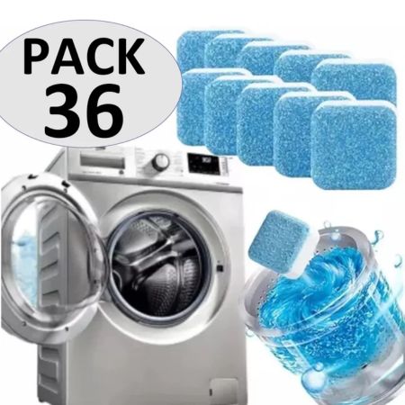 Pack 36 Pastillas Efervescentes Limpieza Lavadora
