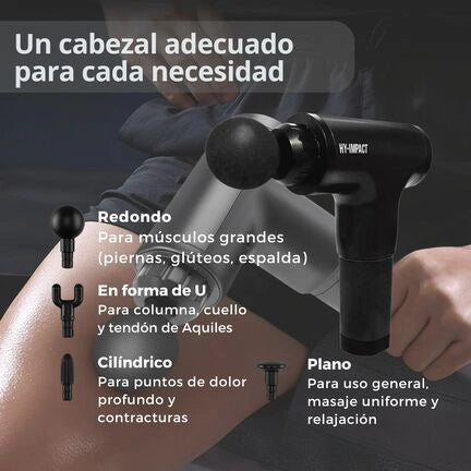 Pistola Masajeadora HY-IMPACT - Terapia de Percusión Profunda