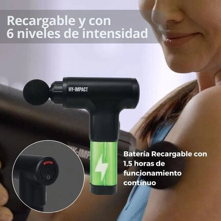 Pistola Masajeadora HY-IMPACT - Terapia de Percusión Profunda