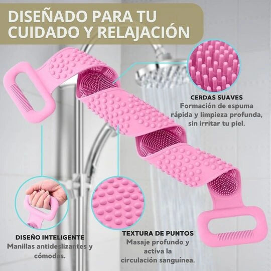 Cepillo Masajeador de Silicona – Limpieza y masajes relajantes en cada ducha
