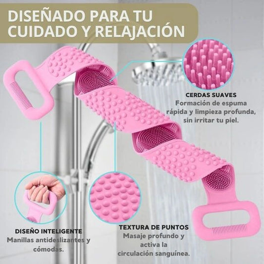 Cepillo Masajeador de Silicona – Limpieza y masajes relajantes en cada ducha
