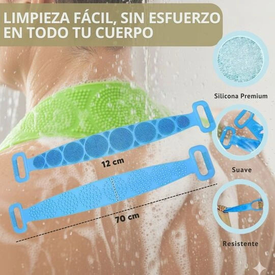 Cepillo Masajeador de Silicona – Limpieza y masajes relajantes en cada ducha