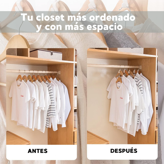 Ganchos SpaceUp - Triplica el espacio en tu closet