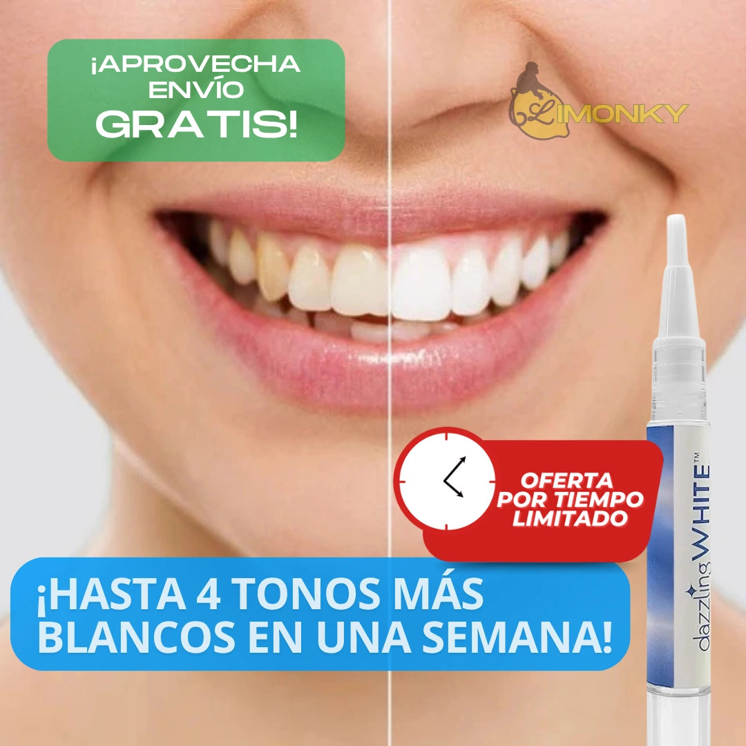 2x1 Blanqueador Dental Dazzling White – Sonríe con confianza desde la primera aplicación